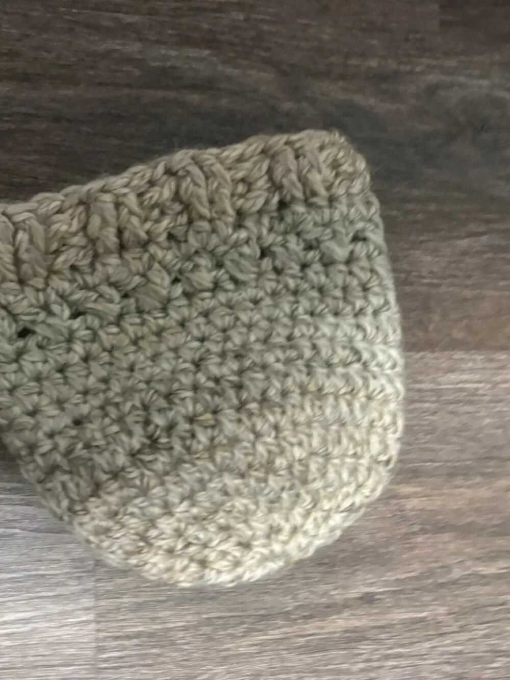 Beautiful Handmade Crochet Knit Taupe Tan Beanie Hat 8